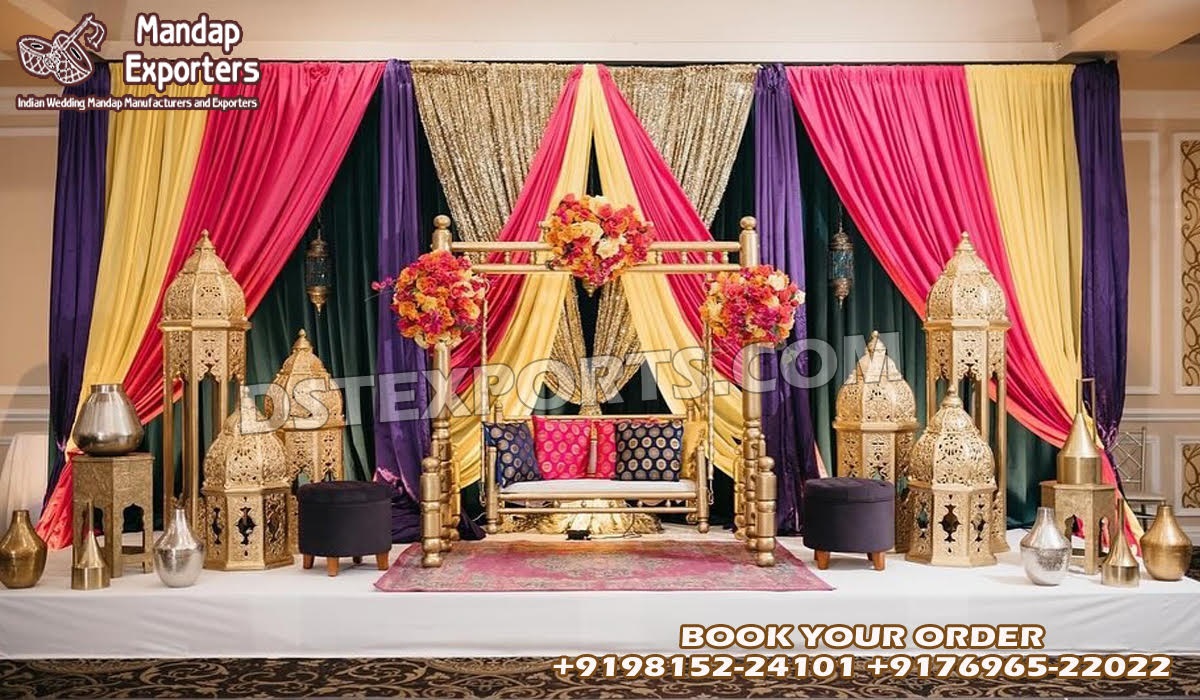Muslim Moroccan Style Sangeet Decor For Stage Setup