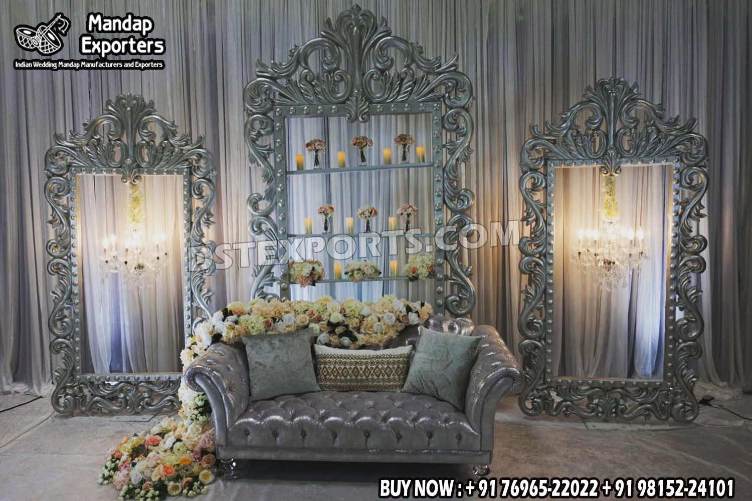 Wedding Mandaps Wedding Stages Wedding Furniture Horse Drawn Carriages Fiber Decoration Items Mehndi Sangeet and Haldi decor props
