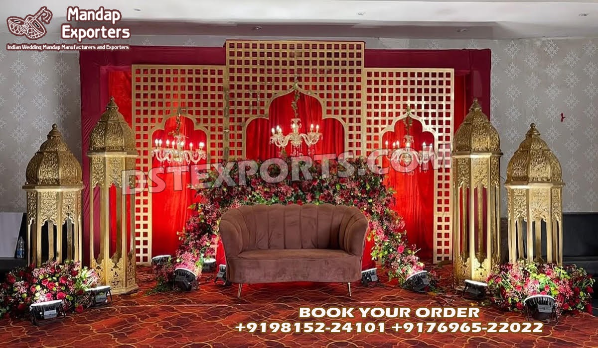 Muslim Moroccan Style Sangeet Decor For Stage Setup