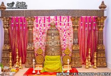 Southern Wedding Rituals Stage Pillar & Props Wedding Mandaps Wedding Stages Wedding Furniture Horse Drawn Carriages Fiber Decoration Items Mehndi Sangeet and Haldi decor props