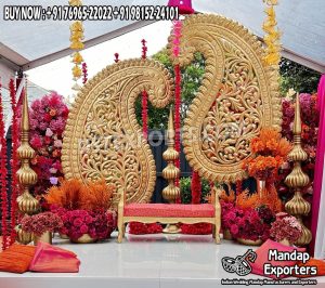 we are manufacturer and exporters of all types pof wedding product like - wedding mandap , crystal mandaps ,metal mandaps, stages , wedding frames/panels, wedding sofa set, bride groom chairs, mandap chairs ,punjabi culture statues , wedding swings , horse drawn carriages ,backdrop curtain etc.