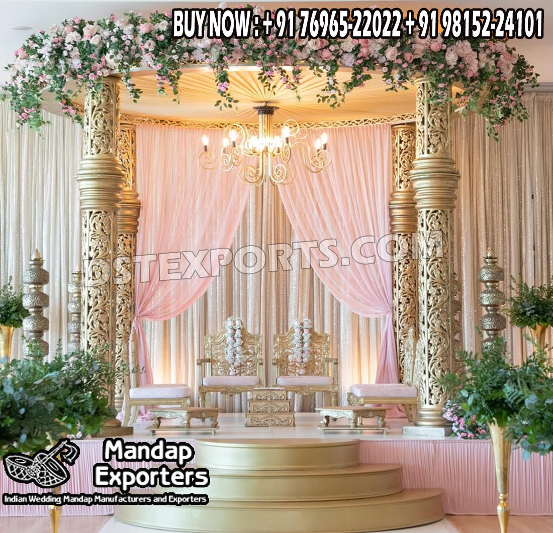 Wedding Mandaps Wedding Stages Wedding Furniture Horse Drawn Carriages Fiber Decoration Items Mehndi Sangeet and Haldi decor props