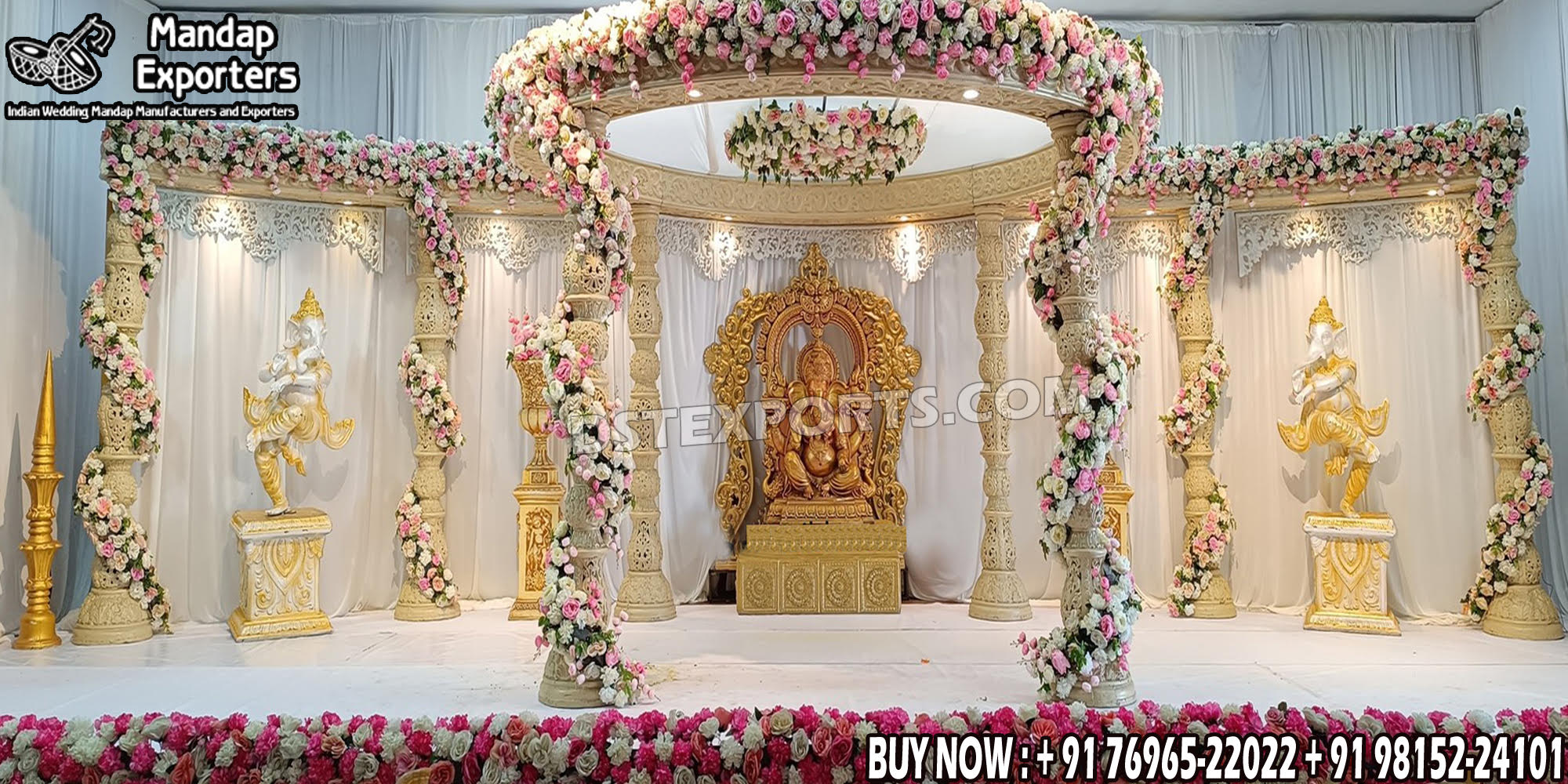 Wedding Mandaps Wedding Stages Wedding Furniture Horse Drawn Carriages Fiber Decoration Items Mehndi Sangeet and Haldi decor props