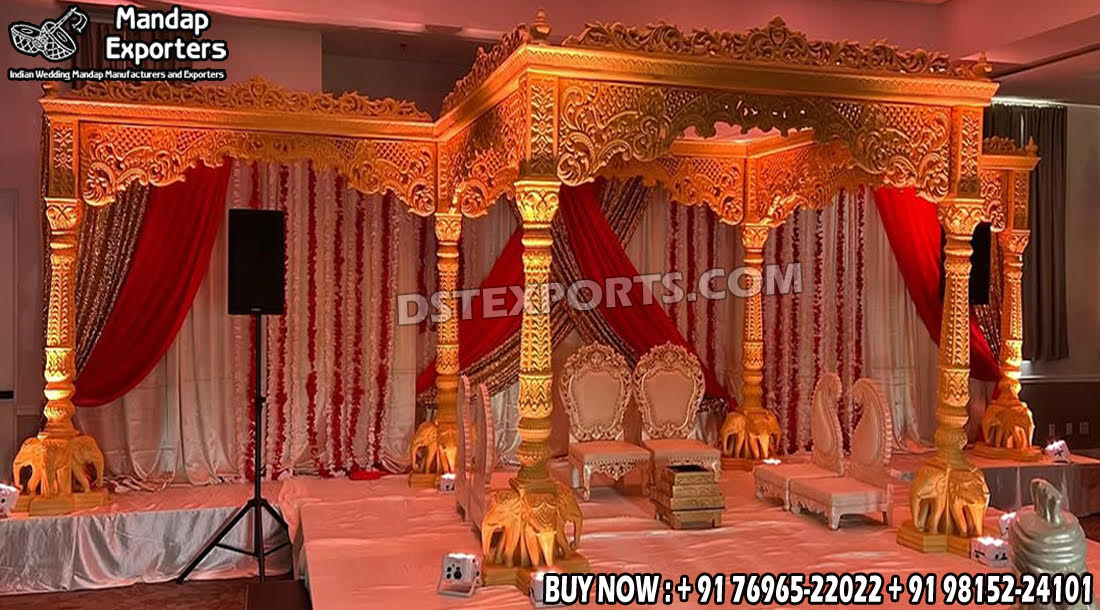 Wedding Mandaps Wedding Stages Wedding Furniture Horse Drawn Carriages Fiber Decoration Items Mehndi Sangeet and Haldi decor props