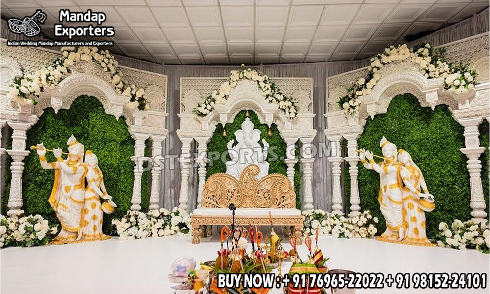 Wedding Mandaps Wedding Stages Wedding Furniture Horse Drawn Carriages Fiber Decoration Items Mehndi Sangeet and Haldi decor props