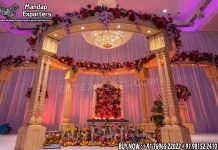 Graceful Triveni Mandap For Gujarati Weddings Wedding Mandaps Wedding Stages Wedding Furniture Horse Drawn Carriages Fiber Decoration Items Mehndi Sangeet and Haldi decor props