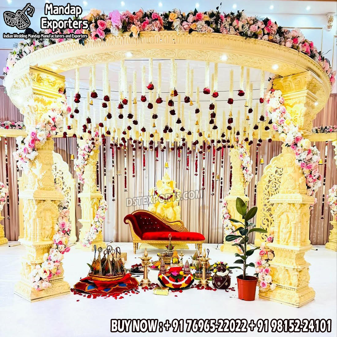 Wedding Mandaps Wedding Stages Wedding Furniture Horse Drawn Carriages Fiber Decoration Items Mehndi Sangeet and Haldi decor props