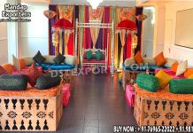 Mehndi Decor Seating Moroccan Benches for Weddings Wedding Mandaps Wedding Stages Wedding Furniture Horse Drawn Carriages Fiber Decoration Items Mehndi Sangeet and Haldi decor props