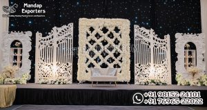 Indian Wedding Stage Frame USA,Wedding Backdrop Frame Canada, Grand Wedding Panel Malaysia,Reception Stage Decor Australia,Floral Arch Panels for Wedding,Carved Wedding Backdrop Exporter,Royal Stage Frame Indian Wedding,Victorian Style Backdrop for Marriage,Luxury Wedding Stage Background