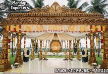 Royal South Indian Manavarai Wedding Mandap Wedding Mandaps Wedding Stages Wedding Furniture Horse Drawn Carriages Fiber Decoration Items Mehndi Sangeet and Haldi decor props