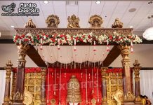 Trending Kalyana Mandapam With South Indian Pillars Wedding Mandaps Wedding Stages Wedding Furniture Horse Drawn Carriages Fiber Decoration Items Mehndi Sangeet and Haldi decor props
