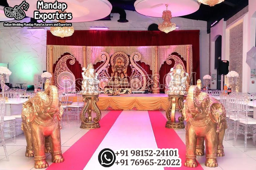South Indian Ganesha Wedding Stage for Grand Celebrations UK