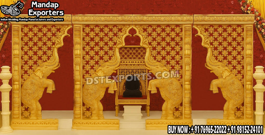 Wedding Mandaps Wedding Stages Wedding Furniture Horse Drawn Carriages Fiber Decoration Items Mehndi Sangeet and Haldi decor props