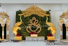 Traditional Elephant Theme Golden Fiber Wedding Stage UK Indian Wedding Stage Frame USA,Wedding Backdrop Frame Canada, Grand Wedding Panel Malaysia,Reception Stage Decor Australia,Floral Arch Panels for Wedding,Carved Wedding Backdrop Exporter,Royal Stage Frame Indian Wedding,Victorian Style Backdrop for Marriage,Luxury Wedding Stage Background.