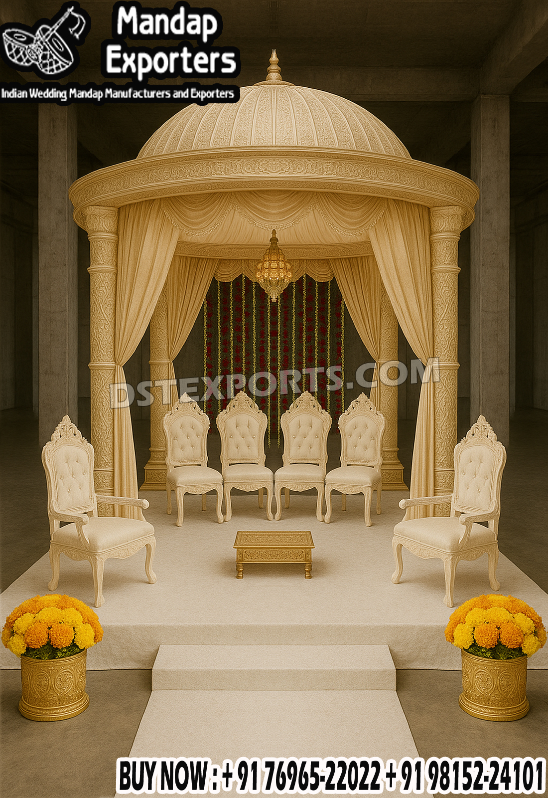 Wedding Mandaps Wedding Stages Wedding Furniture Horse Drawn Carriages Fiber Decoration Items Mehndi Sangeet and Haldi decor props