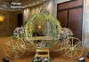 Wedding Decor Blooming Cinderella Carriage Photo Booth Wedding Mandaps Wedding Stages Wedding Furniture Horse Drawn Carriages Fiber Decoration Items Mehndi Sangeet and Haldi decor props