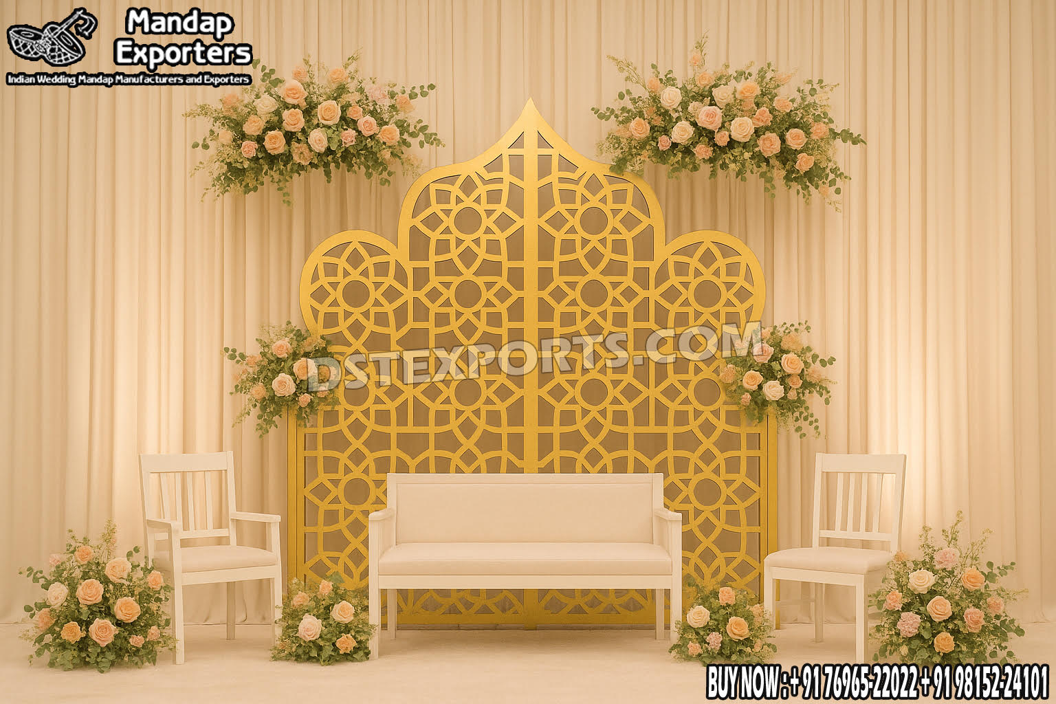 Wedding Mandaps Wedding Stages Wedding Furniture Horse Drawn Carriages Fiber Decoration Items Mehndi Sangeet and Haldi decor props