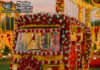 Decorative Wedding Tuk Tuk For Traditional Indian Bride Entry Decorative Wedding Tuk Tuk For Traditional Indian Bride Entry with colorful motifs and elegant bridal seatingβ