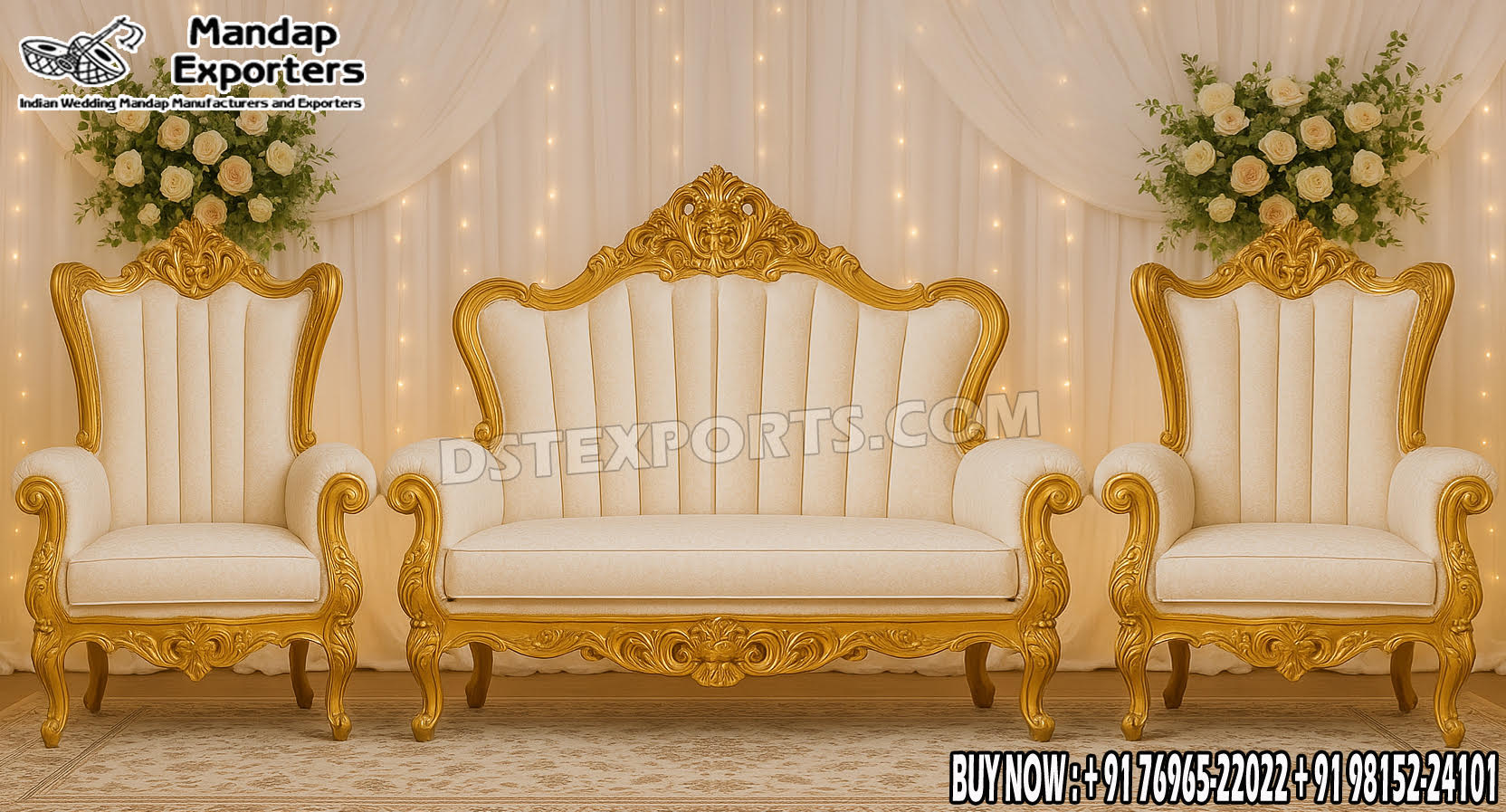Wedding Mandaps Wedding Stages Wedding Furniture Horse Drawn Carriages Fiber Decoration Items Mehndi Sangeet and Haldi decor props