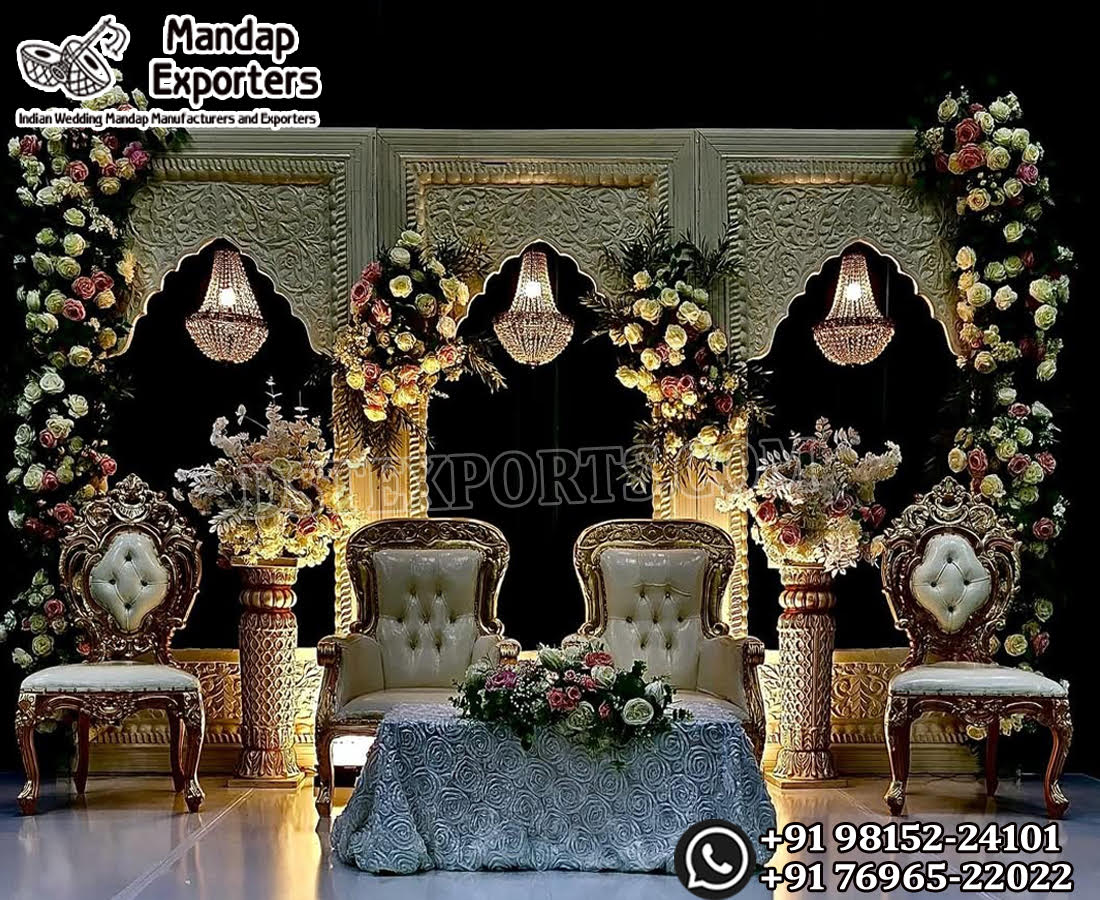 Wedding Mandaps Wedding Stages Wedding Furniture Horse Drawn Carriages Fiber Decoration Items Mehndi Sangeet and Haldi decor props