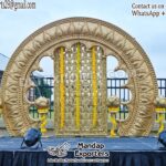 Indian Wedding Stages,Reception Backdrops, Engagement Ceremonies, Luxury Event Decor, frames , wedding backdrop frames , fiberframes, Half moon arc,