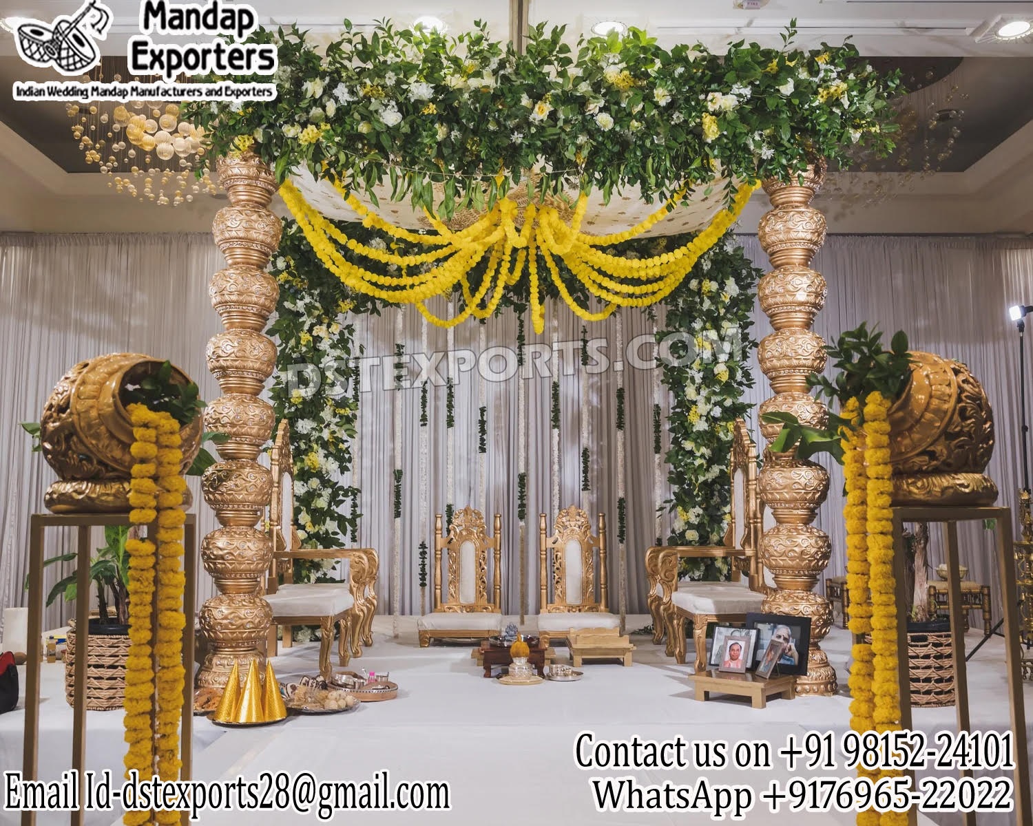 South Indian Wedding Kalasham Pillar Mandap