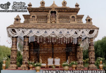 Traditional Big Manavarai Mandap For South Indian Weddings Wedding Mandaps Wedding Stages Wedding Furniture Horse Drawn Carriages Fiber Decoration Items Mehndi Sangeet and Haldi decor props