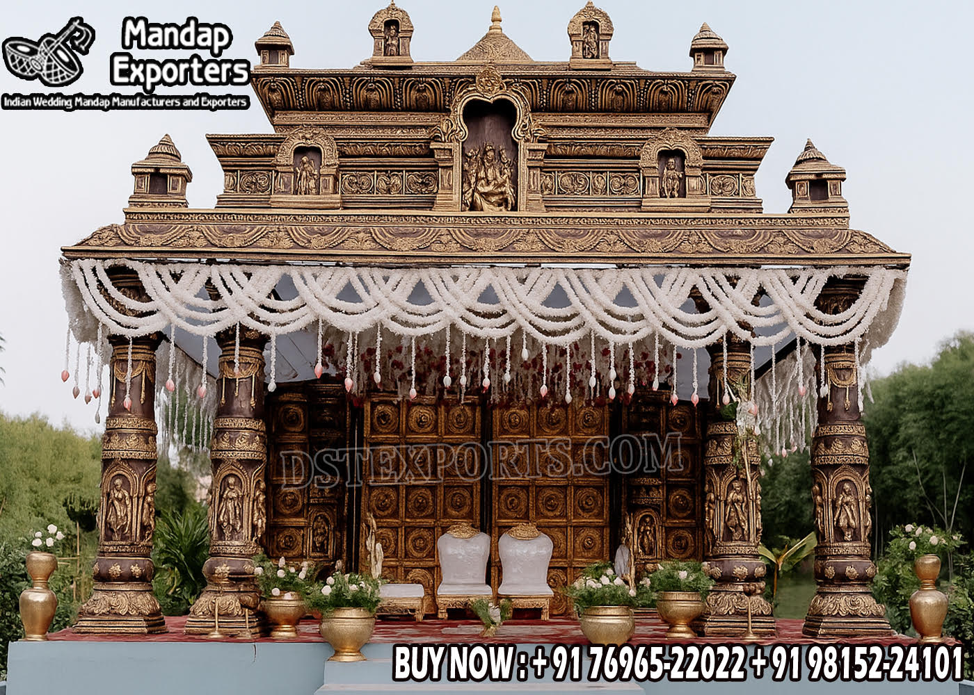 Wedding Mandaps Wedding Stages Wedding Furniture Horse Drawn Carriages Fiber Decoration Items Mehndi Sangeet and Haldi decor props