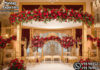 Traditional Triple Pillar Wooden Mandap For Gujarati Weddings Wedding Mandaps Wedding Stages Wedding Furniture Horse Drawn Carriages Fiber Decoration Items Mehndi Sangeet and Haldi decor props