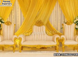 Trending Indian Wedding Furniture UK Wedding Mandaps Wedding Stages Wedding Furniture Horse Drawn Carriages Fiber Decoration Items Mehndi Sangeet and Haldi decor props