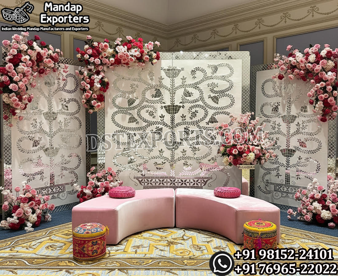 Wedding Mandaps Wedding Stages Wedding Furniture Horse Drawn Carriages Fiber Decoration Items Mehndi Sangeet and Haldi decor props