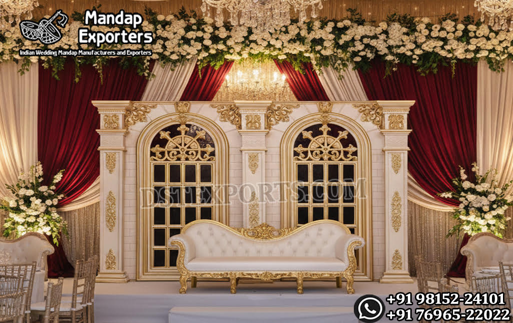 we are manufacturer and exporters of all types of wedding product like - wedding mandap , crystal mandaps ,metal mandaps, stages , wedding frames/panels, wedding sofa set, bride groom chairs, mandap chairs ,punjabi culture statues , wedding swings , horse drawn carriages ,backdrop curtain etc.