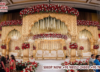 Royal Indian Rajwada Stage for Traditional Weddings Wedding Mandaps Wedding Stages Wedding Furniture Horse Drawn Carriages Fiber Decoration Items Mehndi Sangeet and Haldi decor props