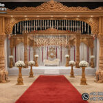 Bollywood Wedding Mandap USA, Outdoor Indian Wedding Stage, Destination Wedding Mandap, Luxury Fiber Mandap, Indian Mandap for Resort Wedding, Grand Indian Wedding Decor, Outdoor Mandap Setup, Bollywood Style Mandap, White Carved Mandap for Wedding, Indian Wedding Stage Exporter, Mandap Exporters USA, Royal Wedding Mandap, Elegant Fiber Wedding Mandap, Destination Wedding Decoration