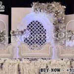 outdoor wedding backdrop, reception stage backdrop, wooden wedding backdrop frames, garden wedding stage decor, destination wedding backdrop, modern wedding arch backdrop, outdoor reception stage setup, luxury wedding backdrop panels, white wedding backdrop, wedding decor exporters India, wedding backdrop for rent, reception stage decor USA, UK wedding backdrop, Middle East outdoor wedding decor, DST International wedding backdrop, DST Home Furniture stage decor, reusable wedding backdrop panels