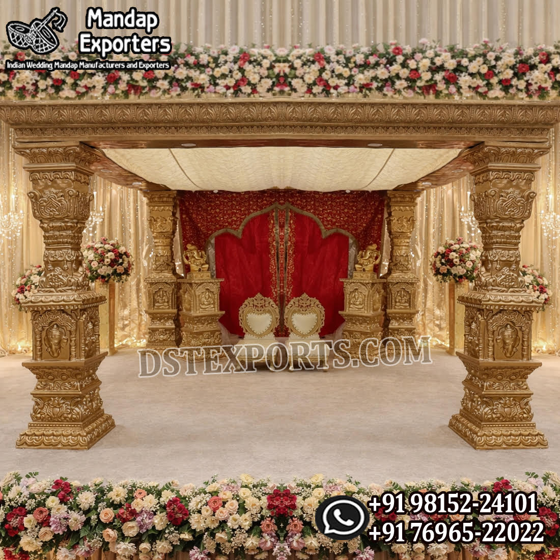 Wedding Mandaps Wedding Stages Wedding Furniture Horse Drawn Carriages Fiber Decoration Items Mehndi Sangeet and Haldi decor props
