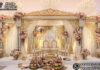 Traditional Double Pillars Wedding Palace Mandap Wedding Mandaps Wedding Stages Wedding Furniture Horse Drawn Carriages Fiber Decoration Items Mehndi Sangeet and Haldi decor props