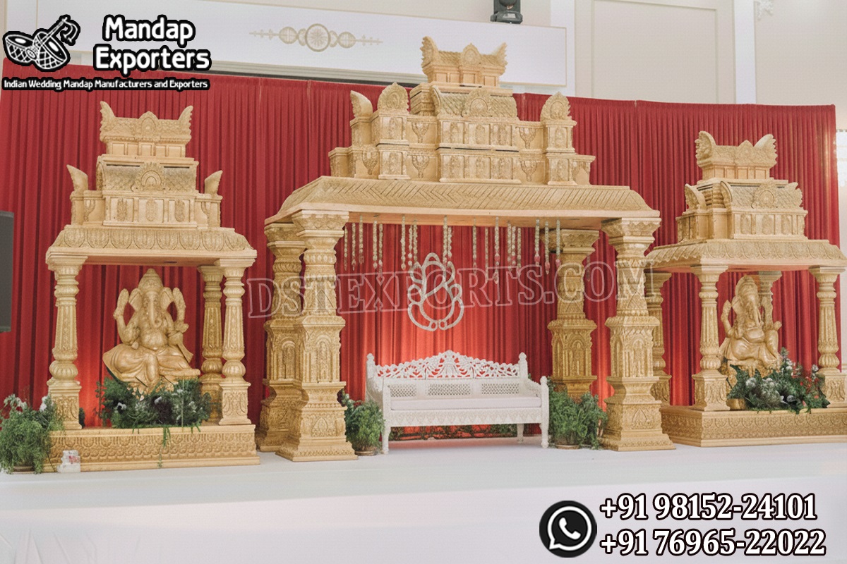 Wedding Mandaps Wedding Stages Wedding Furniture Horse Drawn Carriages Fiber Decoration Items Mehndi Sangeet and Haldi decor props