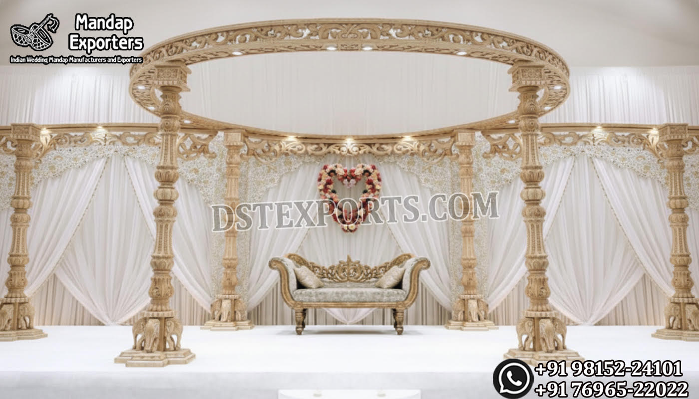 Wedding Mandaps Wedding Stages Wedding Furniture Horse Drawn Carriages Fiber Decoration Items Mehndi Sangeet and Haldi decor props