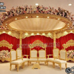 Bollywood Wedding Mandap USA, Outdoor Indian Wedding Stage, Destination Wedding Mandap, Luxury Fiber Mandap, Indian Mandap for Resort Wedding, Grand Indian Wedding Decor, Outdoor Mandap Setup, Bollywood Style Mandap, White Carved Mandap for Wedding, Indian Wedding Stage Exporter, Mandap Exporters USA, Royal Wedding Mandap, Elegant Fiber Wedding Mandap, Destination Wedding Decoration