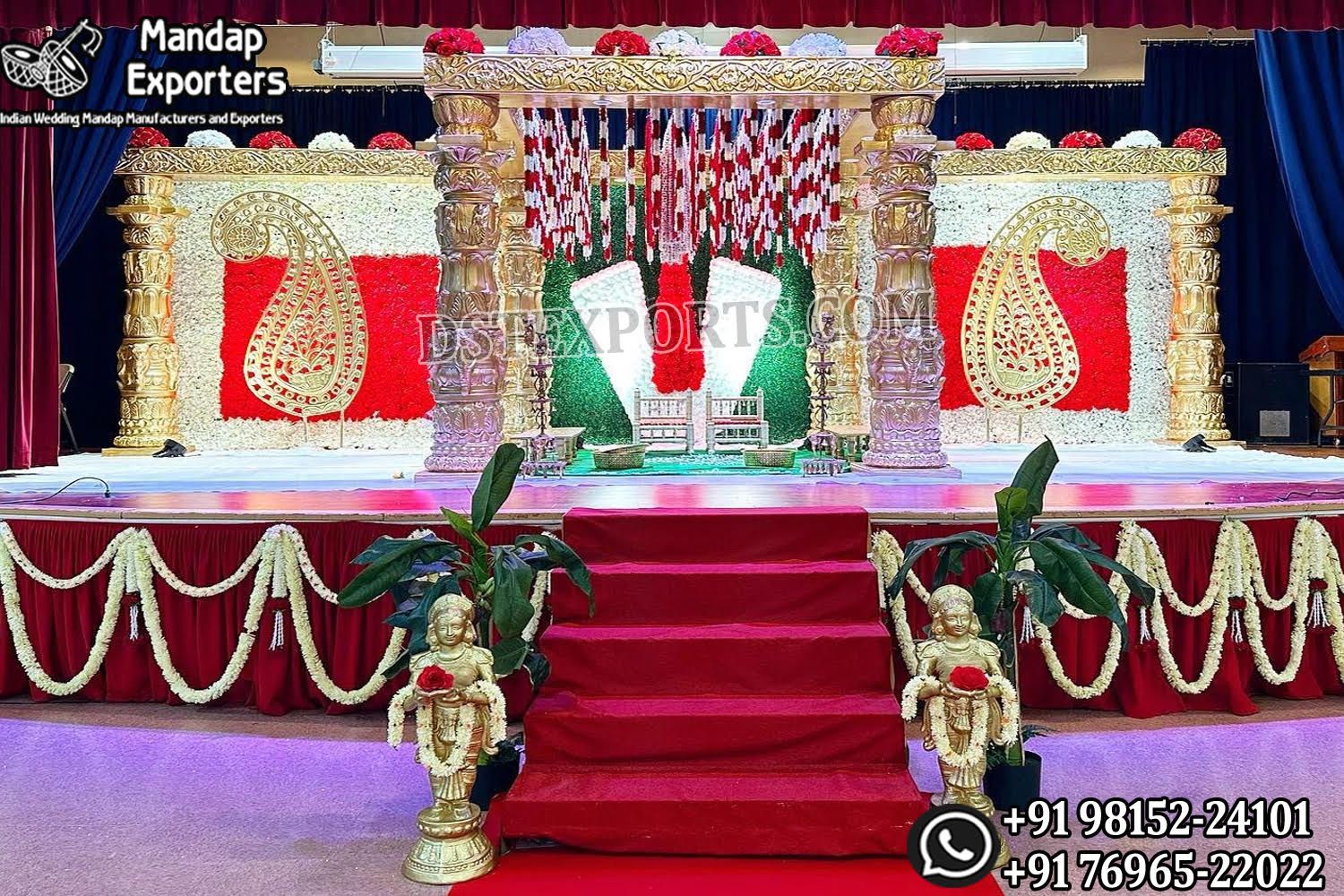 Wedding Mandaps Wedding Stages Wedding Furniture Horse Drawn Carriages Fiber Decoration Items Mehndi Sangeet and Haldi decor props