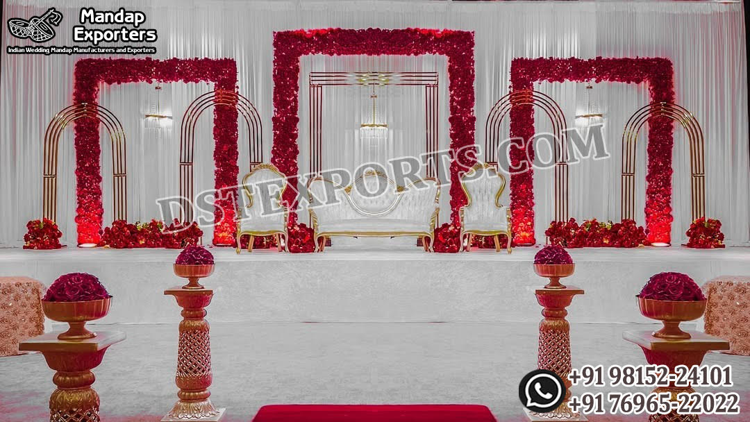 Bollywood Wedding Mandap USA, Outdoor Indian Wedding Stage, Destination Wedding Mandap, Luxury Fiber Mandap, Indian Mandap for Resort Wedding, Grand Indian Wedding Decor, Outdoor Mandap Setup, Bollywood Style Mandap, White Carved Mandap for Wedding, Indian Wedding Stage Exporter, Mandap Exporters USA, Royal Wedding Mandap, Elegant Fiber Wedding Mandap, Destination Wedding Decoration
