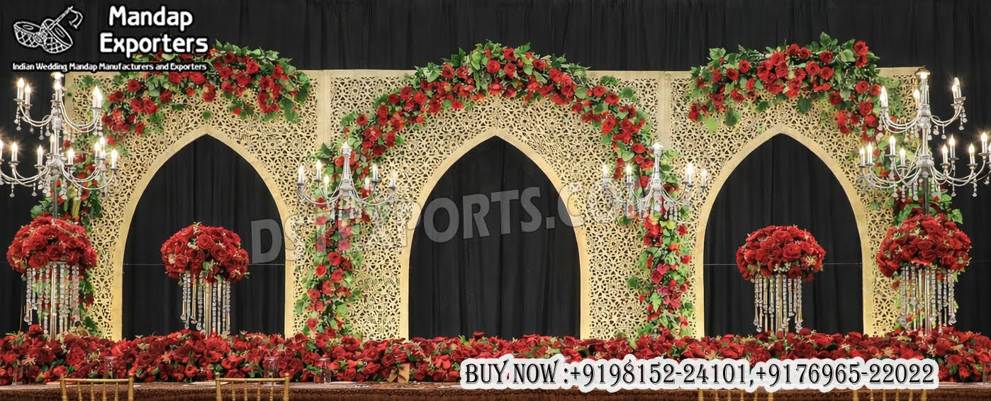 Majestic Laser Panel Stage for Walima & Nikkah Celebrations