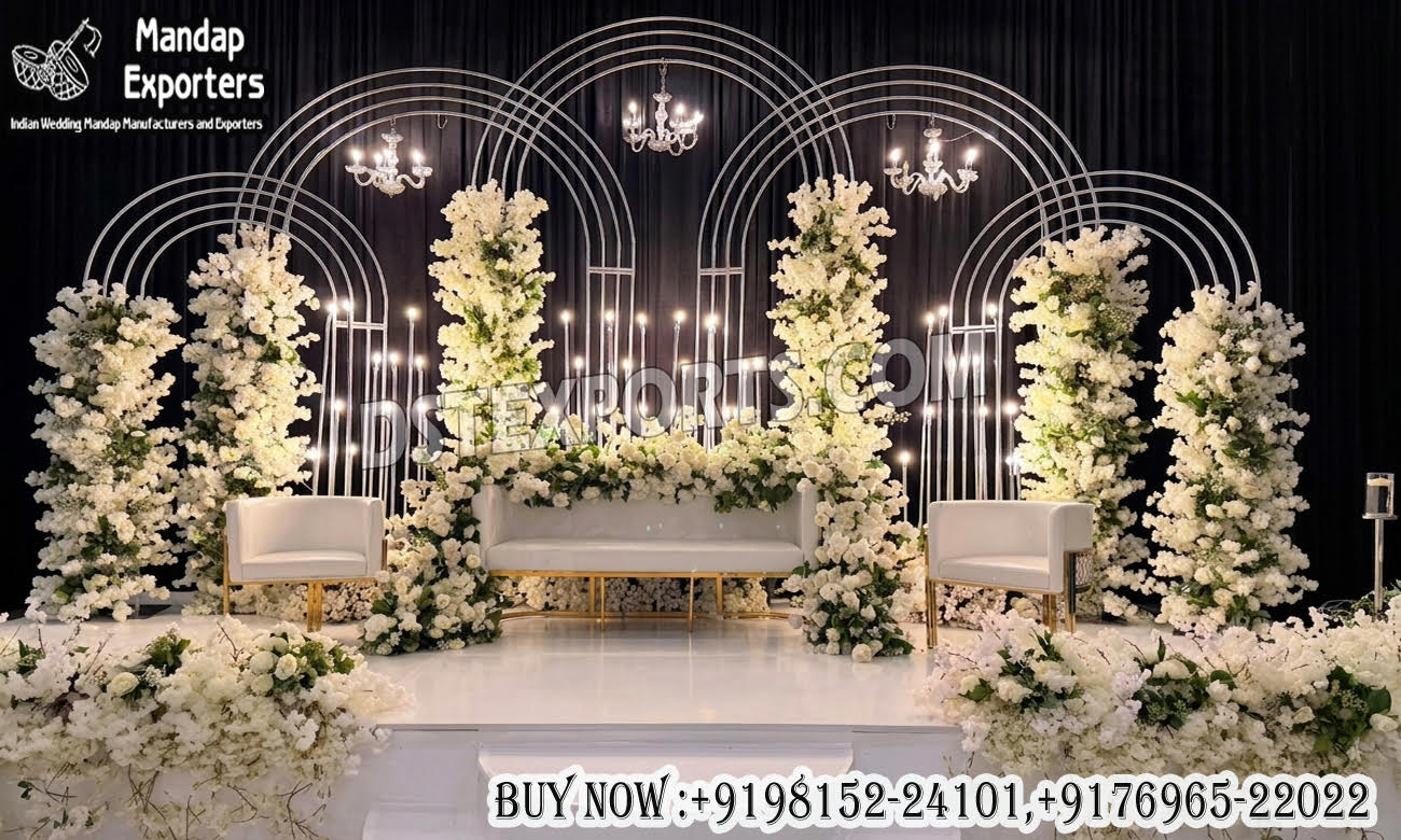 Perfect Engagement Party Stage Decor Multi-Layered Arches