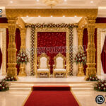 south indian wedding mandap, temple style wedding mandap, manavarai mandap design, hindu wedding mandap decoration, white gold wedding mandap, traditional wedding mandap India, luxury wedding mandap setup, carved mandap pillars, muhurtham stage decoration, wedding mandap exporters India, premium mandap design, temple theme wedding decor, indian wedding stage mandap, decorative mandap supplier