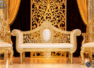 European Style Wedding Use Bridal Couch with Side Chairs