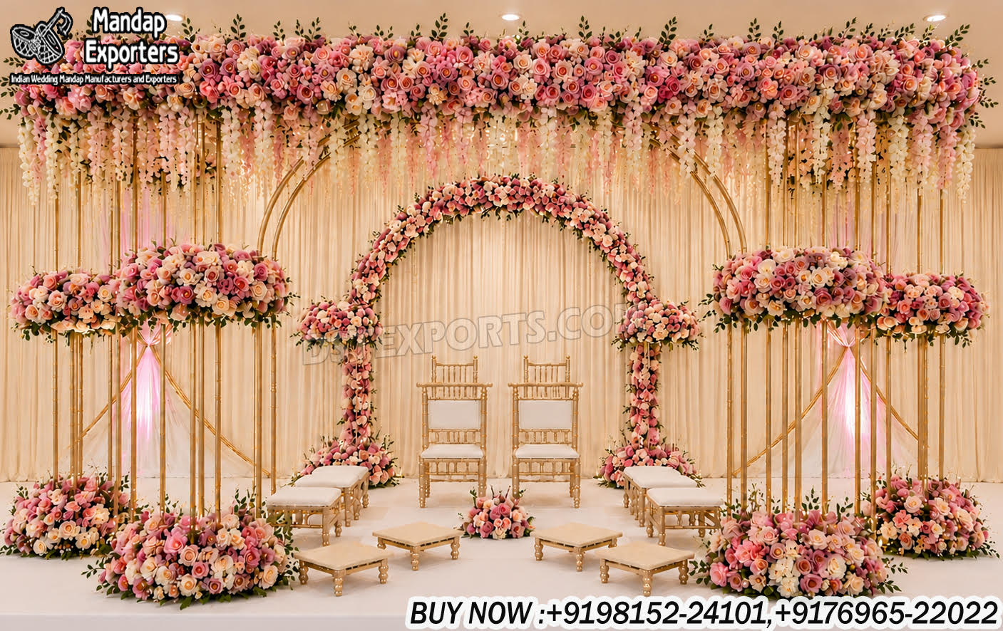 Luxury Metal Mandap Set For Indoor Weddings
