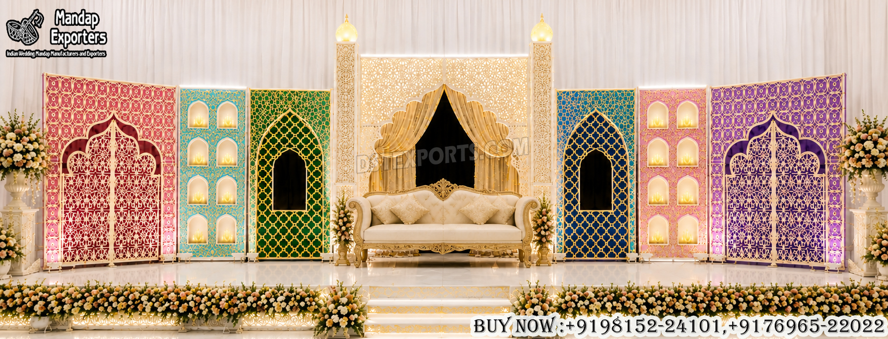 Mosque Theme Stage Decor Mehrab Style Laser Cut Panel