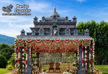 Outdoor Theme South Indian Wedding Muhurtham Mandap south indian wedding mandap, temple style wedding mandap, manavarai mandap design, hindu wedding mandap decoration, white gold wedding mandap, traditional wedding mandap India, luxury wedding mandap setup, carved mandap pillars, muhurtham stage decoration, wedding mandap exporters India, premium mandap design, temple theme wedding decor, indian wedding stage mandap, decorative mandap supplier