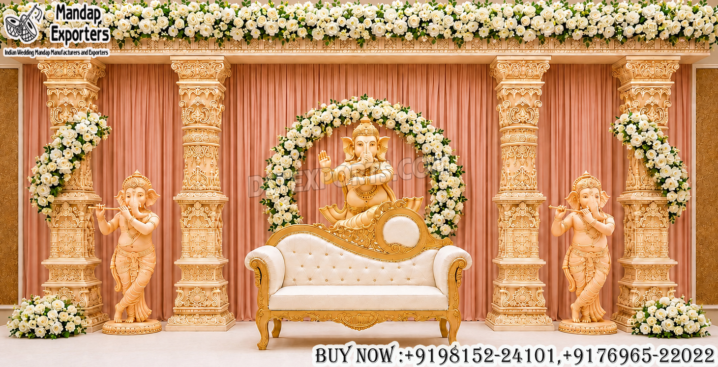 South Asian Weddings Traditional Fiber Stage Set
